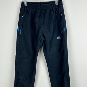Adidas Activewear Track Pants Size L Black Elastic Waist 30in Lined Pockets